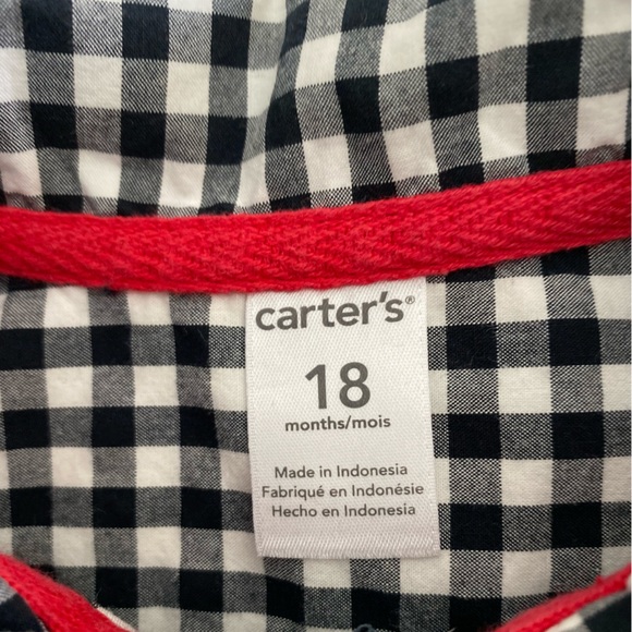 Carter's Gingham Plaid Button-Down Shirt Size 18 Months - Picture 7 of 7
